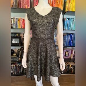 One Clothing Black and Gold Mini Dress